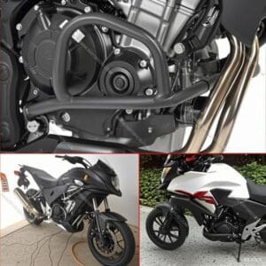 מיגון צד פלדה שחורה לאופנוע CB500 כולל כל החלקים