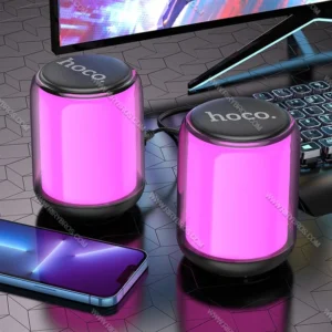 רמקול HOCO BS56 מואר בצבע ורוד