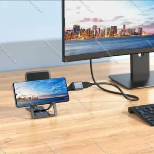 מתאם Hoco UA33 Type-C ל־HDMI בצבע אפור מטאלי