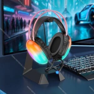 Hoco W109 Plus – אוזניות RGB בצבעים משתנים לגיימרים